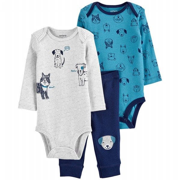 Carters 3pc Dog Bodysuit and pants set