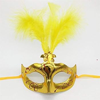 Masquerade Carnival Mask Gold & Yellow