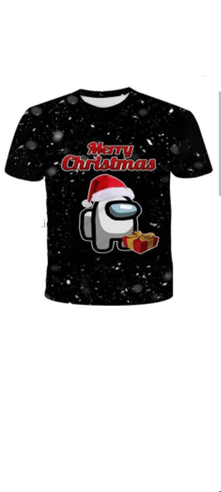 Among Us Christmas Tshirt(black)
