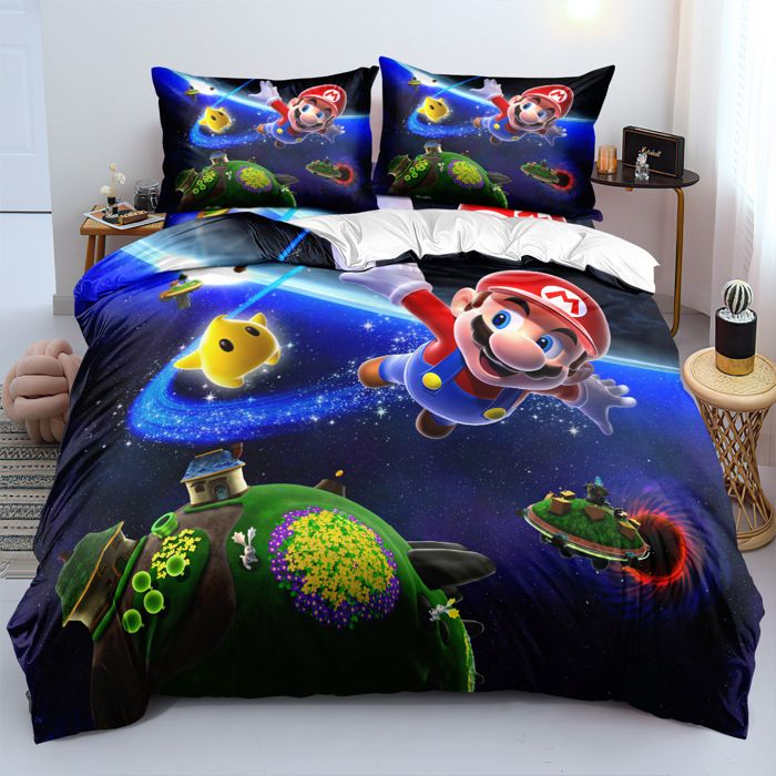 No. 104 Galaxy Mario Bros 3pc comforter set