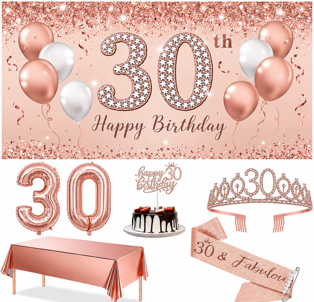 Backdrop & 30th Birthday Party package