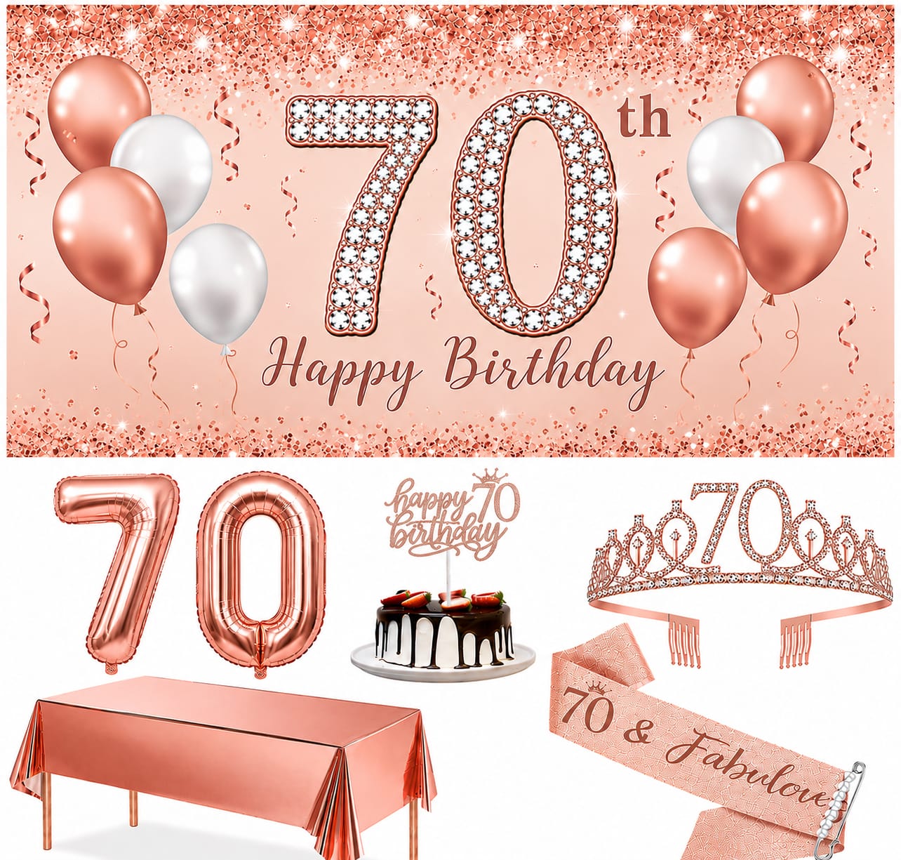 Backdrop & 70th Birthday Party package