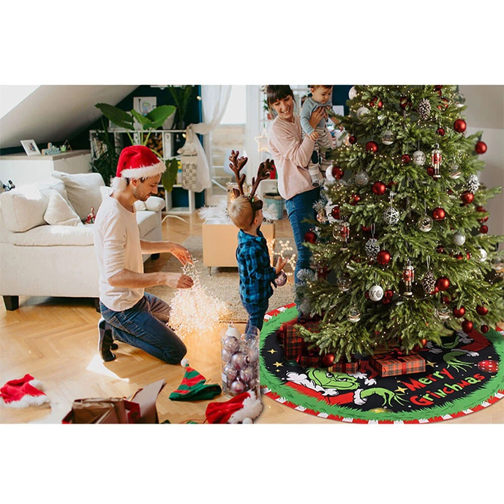 Grinch Christmas Tree Skirt (48 inches) XMAS mat