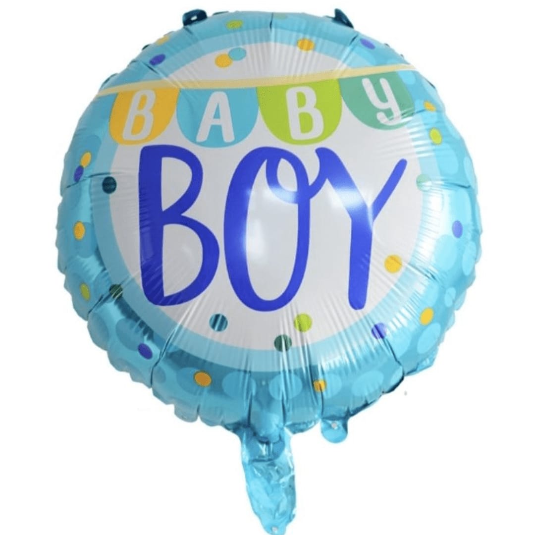Baby Boy 18" Round Foil Balloon