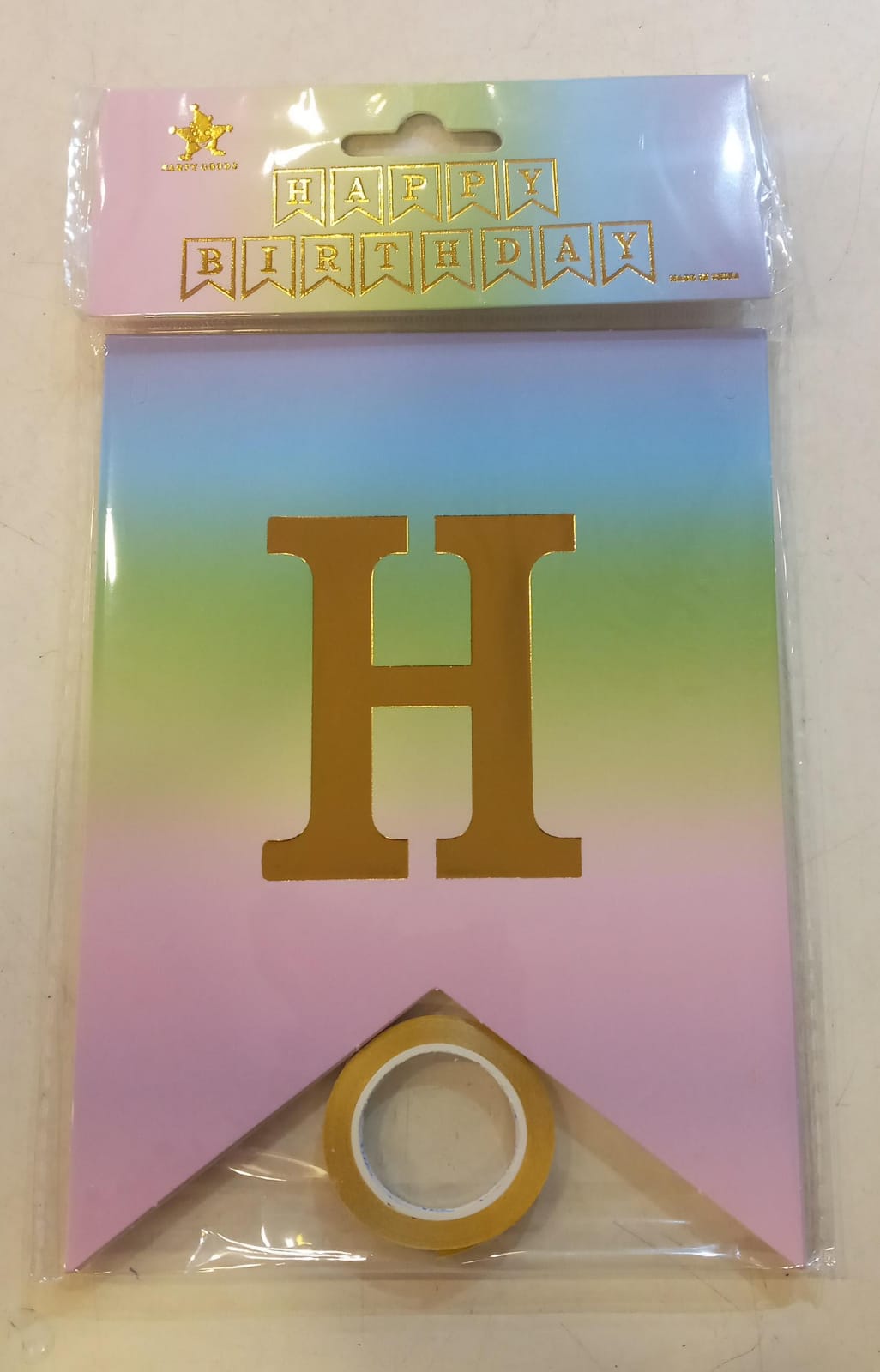 Pastel Ombre Happy Birthday Banner