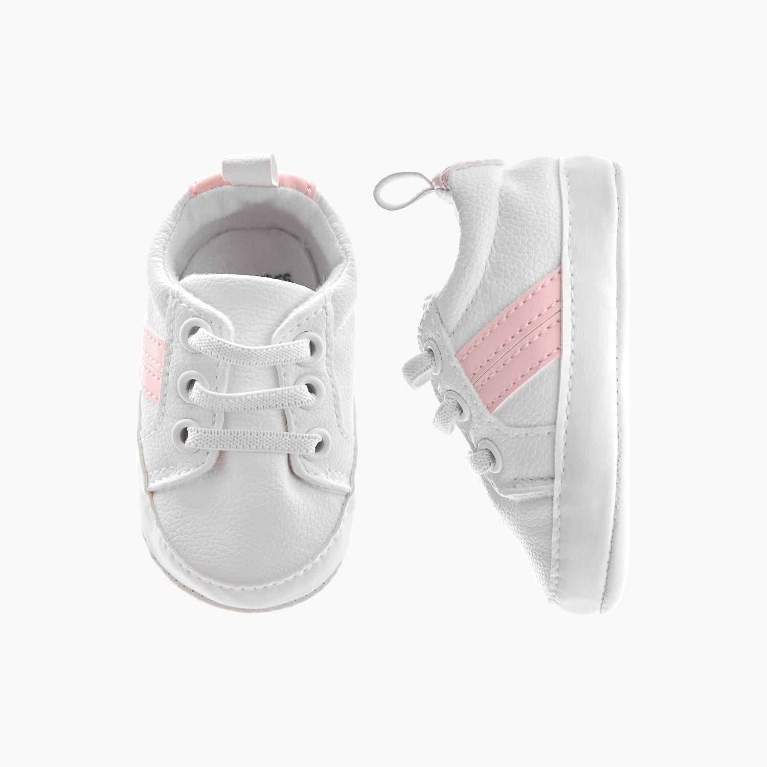 Juniors Pink and White Baby Sneakers