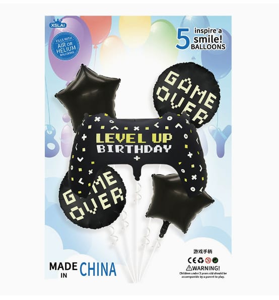 Level Up Birthday 5PC Balloon Set