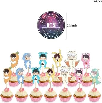 BTS Cupcake Toppers (24pcs)