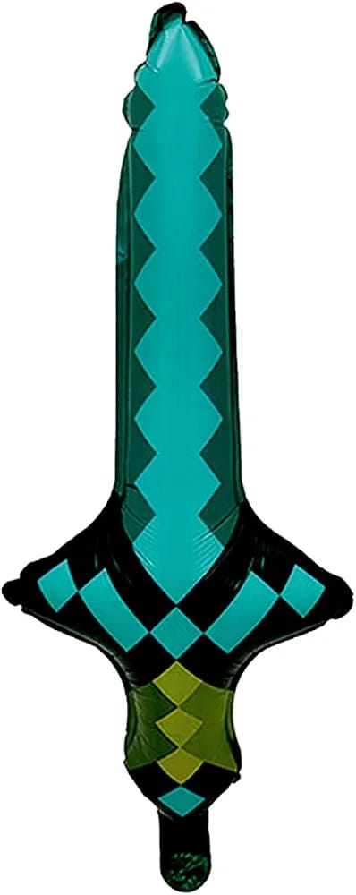 Minecraft Diamond Sword Foil Balloon