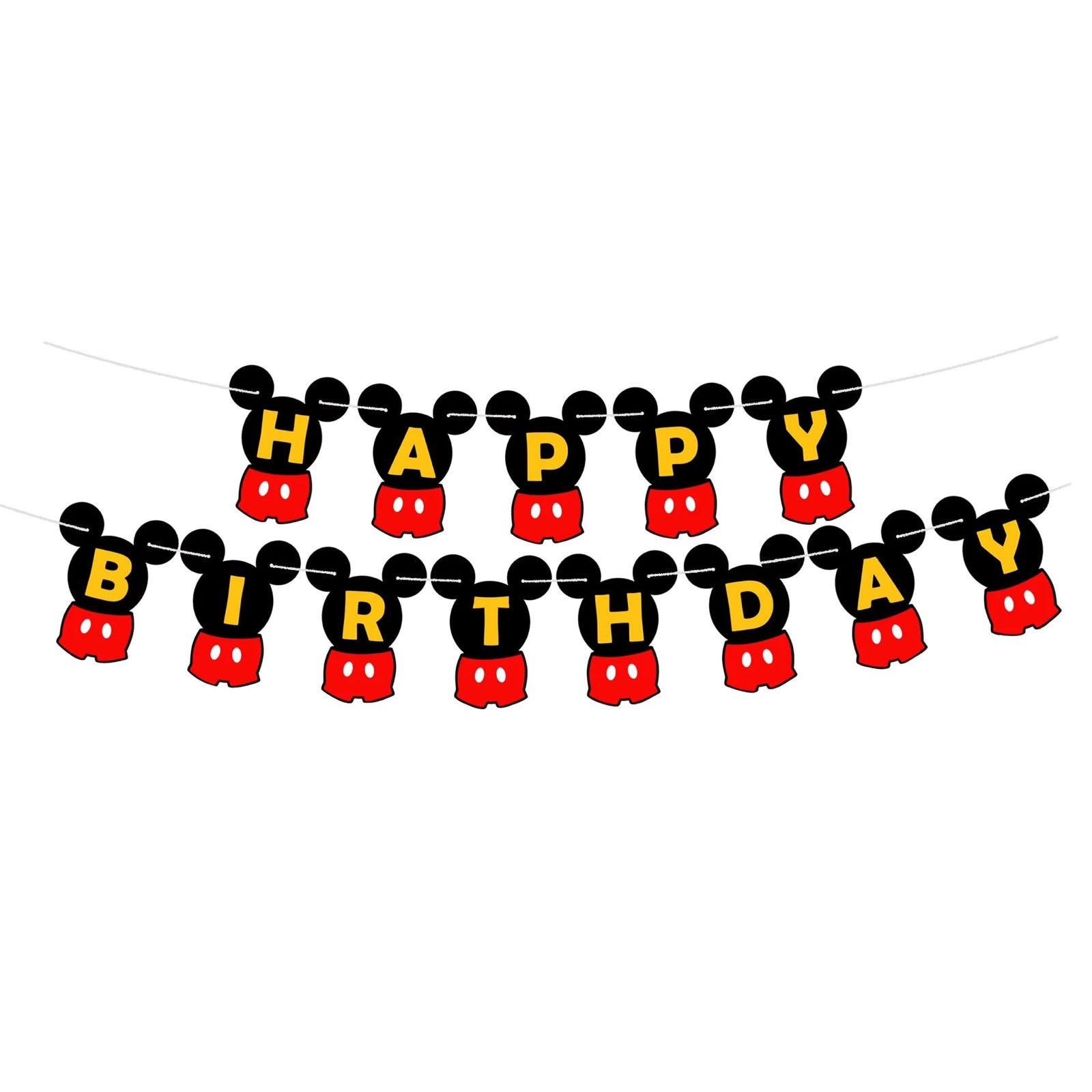 Mickey Mouse Happy Birthday Banner