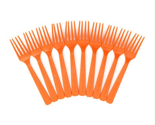 Orange Forks (10pcs)