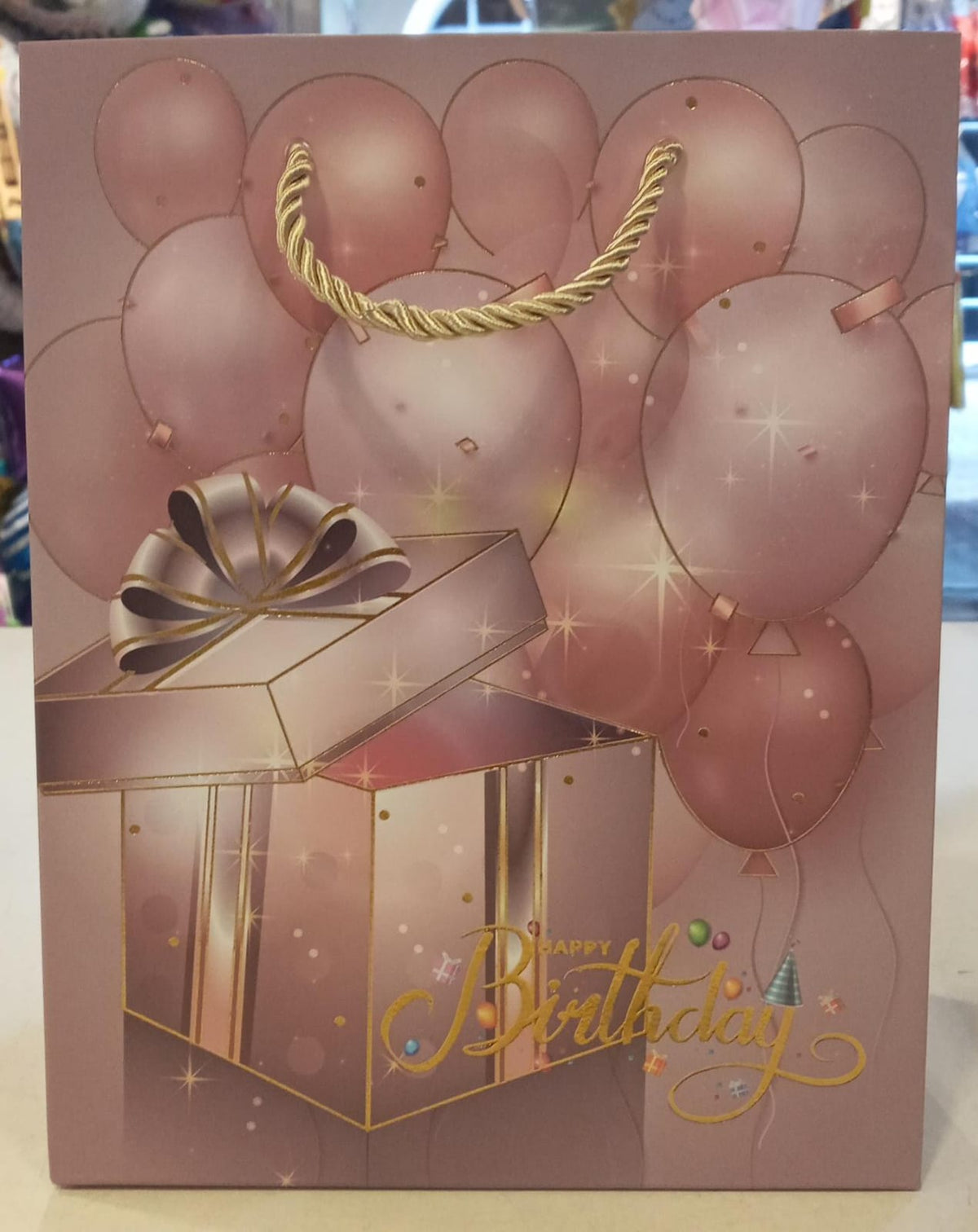Happy Birthday Small Pink Gift Bag