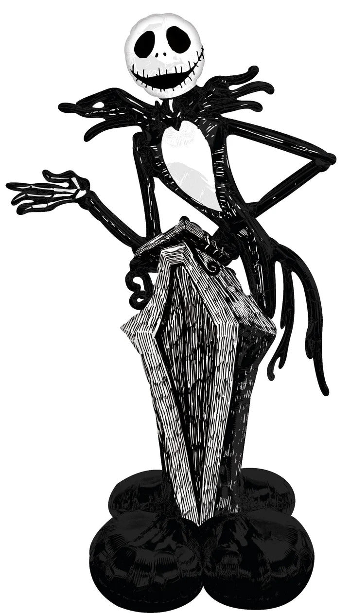 Jack Skellington Standing Foil Balloon (AIr and Helium optional to stand straight) - Preppy Kids (Grand Bazaar)