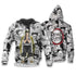 Demon Slayer White Hoodie (Zipper 3D) Fleece - Preppy Kids (Grand Bazaar)