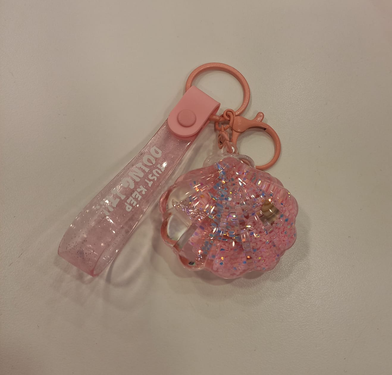 Acrylic Moving Liquid SeaShell Keychain - Preppy Kids (Grand Bazaar)