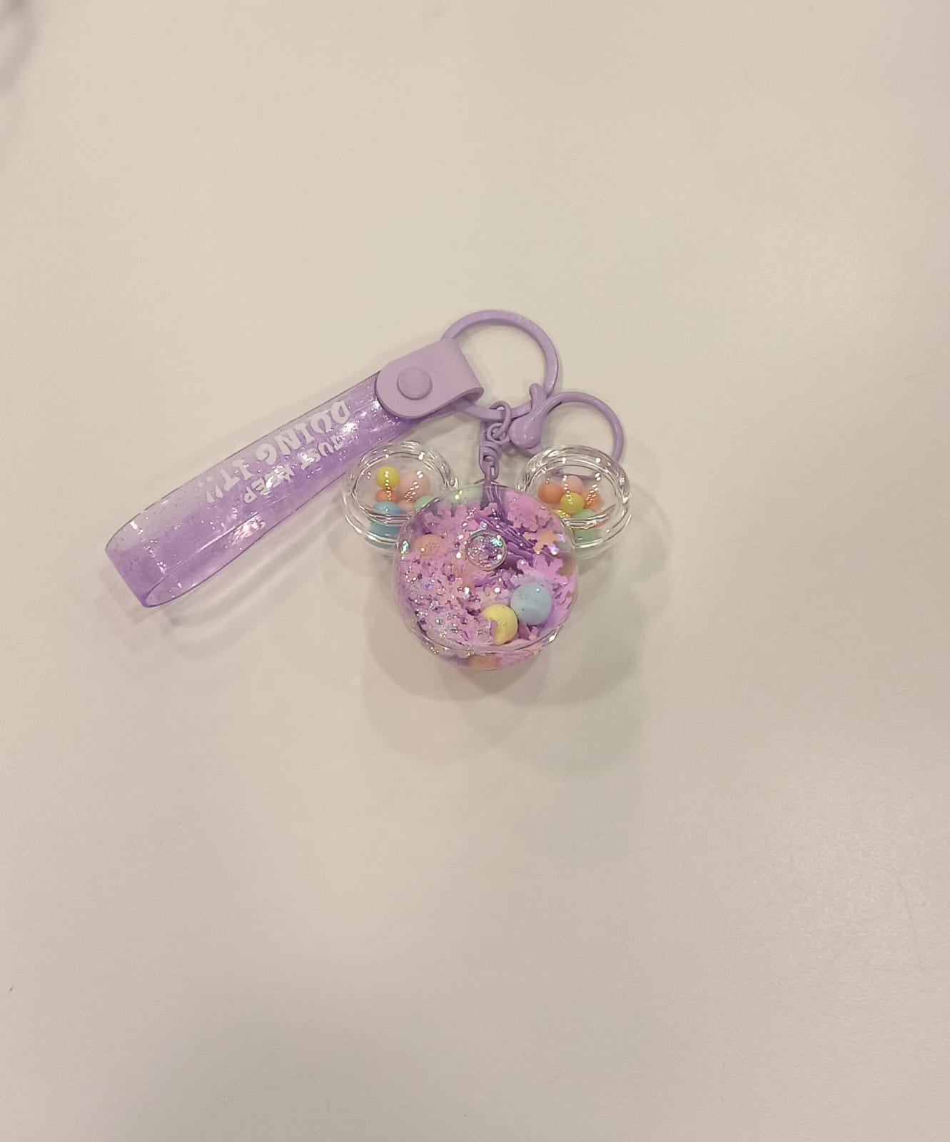 Acrylic Moving Liquid Mickey Mouse Ears Keychain - Preppy Kids (Grand Bazaar)
