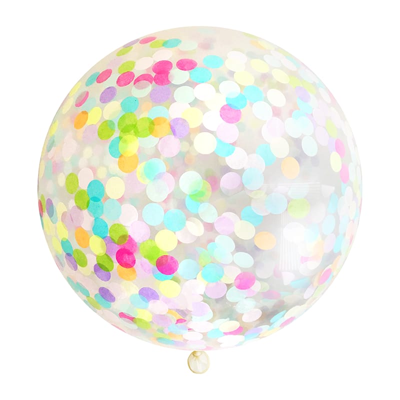 Jumbo Clear Confetti Balloon (1 PC) - Preppy Kids (Grand Bazaar)
