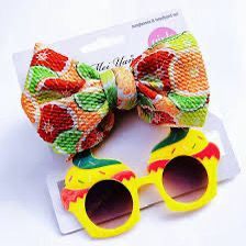 Cute Toddler Summer Pattern Shades & Bows - Preppy Kids (Grand Bazaar)