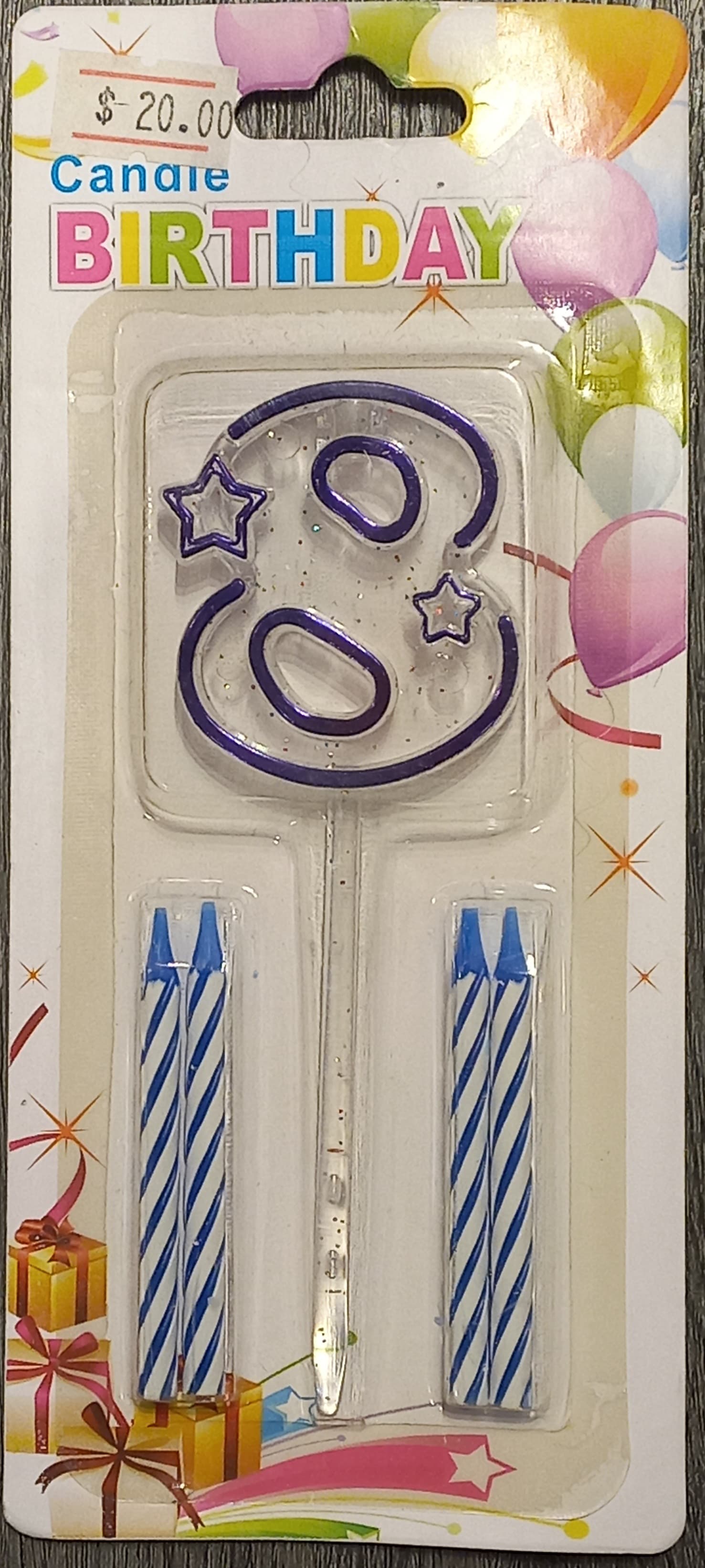 Blue Acrylic Candle 0 to 9 (ACR) - Preppy Kids (Grand Bazaar)