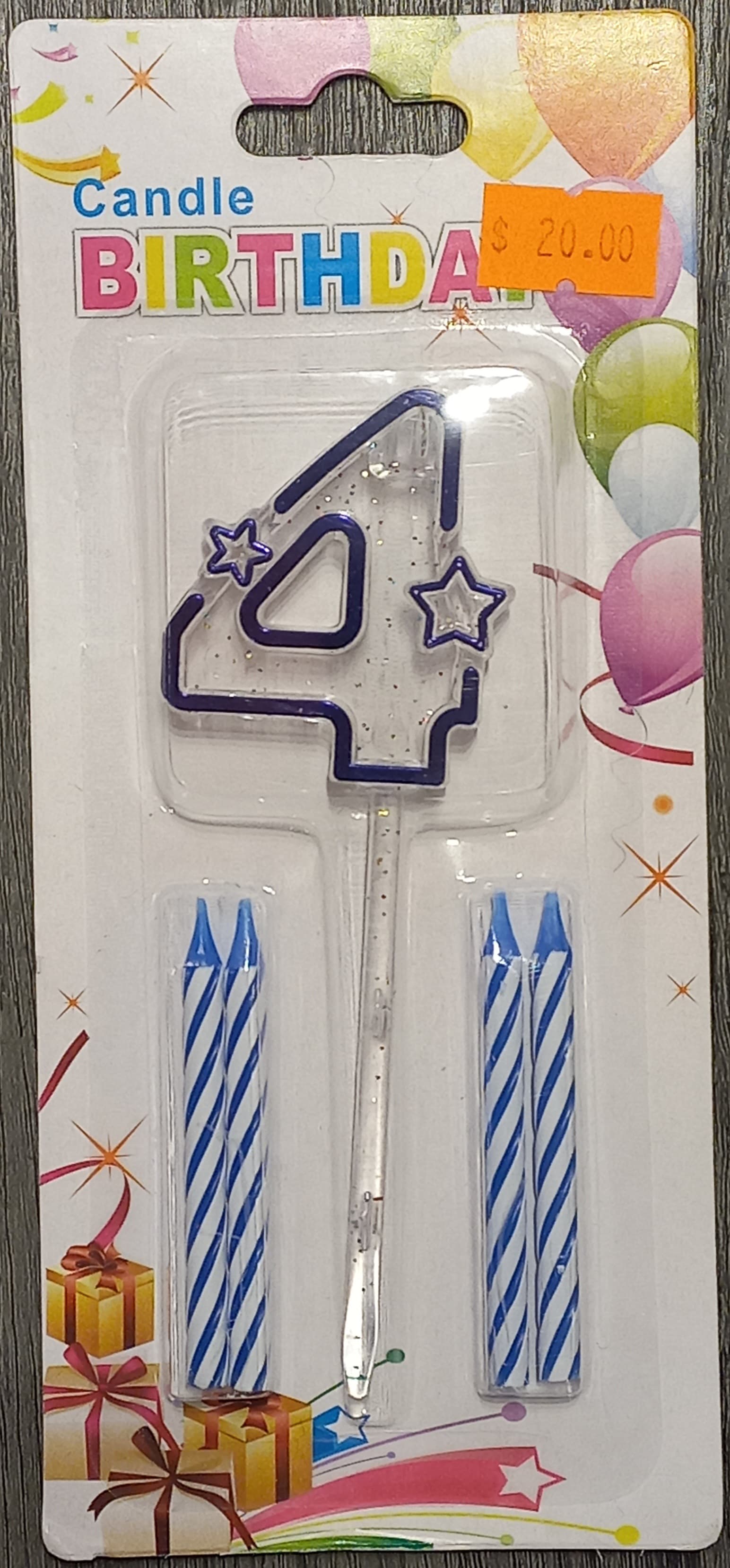 Blue Acrylic Candle 0 to 9 (ACR) - Preppy Kids (Grand Bazaar)