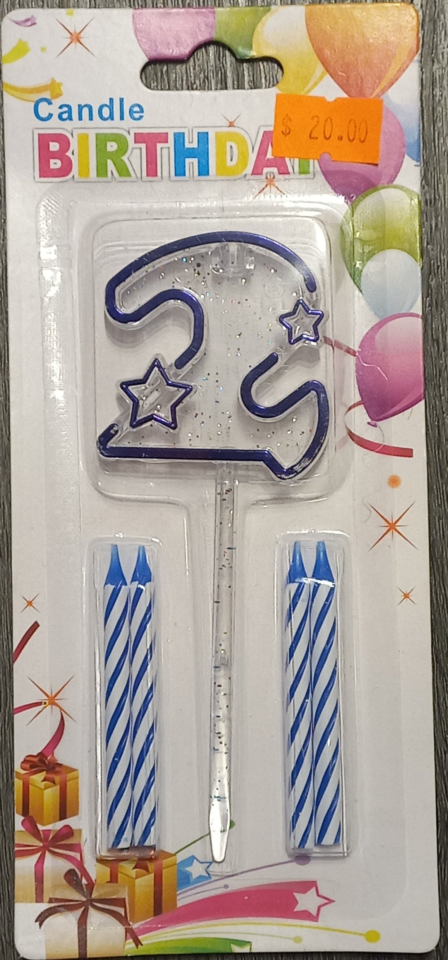 Blue Acrylic Candle 0 to 9 (ACR) - Preppy Kids (Grand Bazaar)