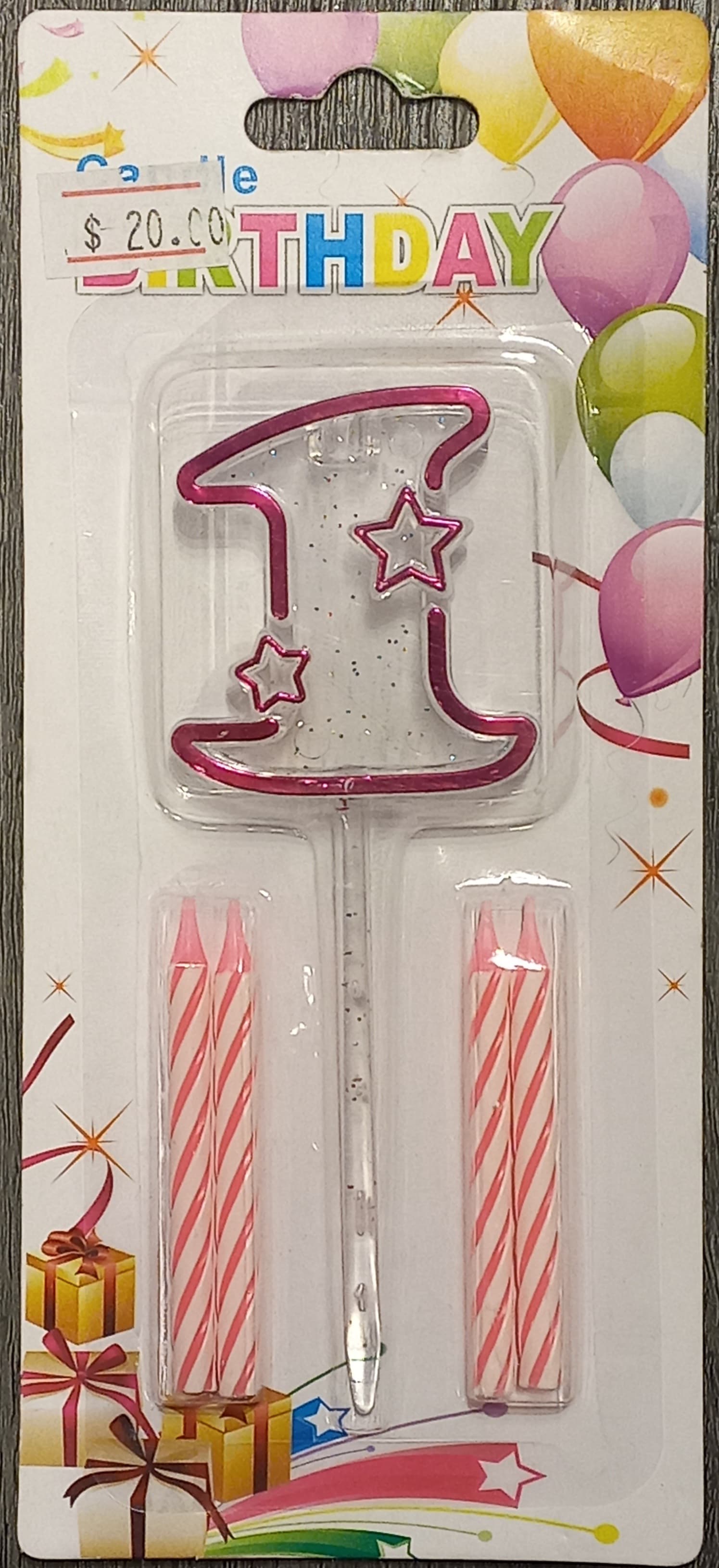 Pink Acrylic Candle 0 to 9 (ACR) - Preppy Kids (Grand Bazaar)