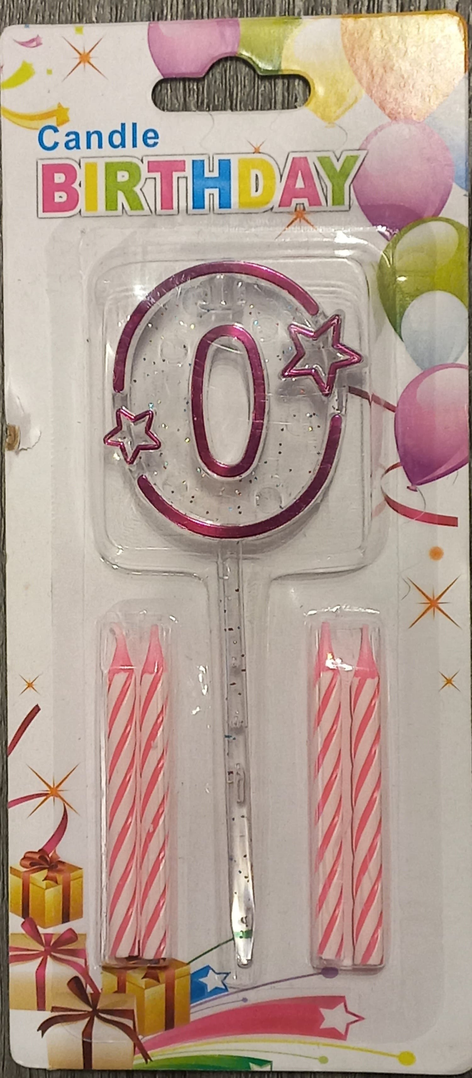 Pink Acrylic Candle 0 to 9 (ACR) - Preppy Kids (Grand Bazaar)