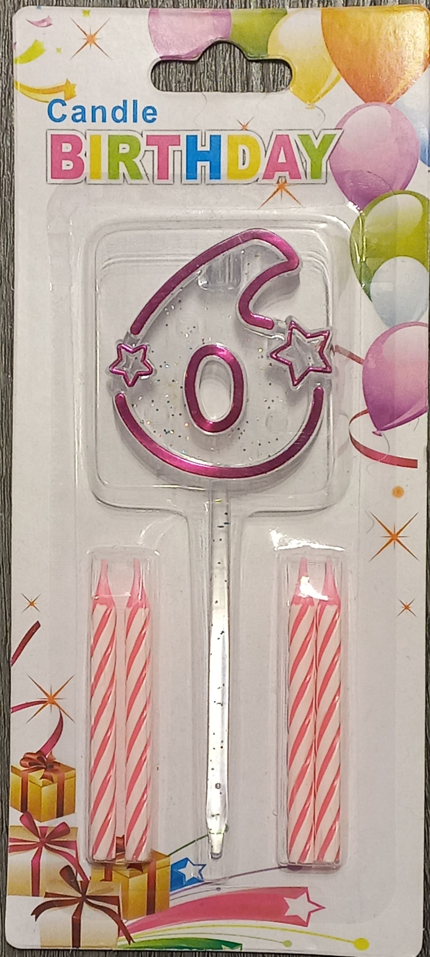 Pink Acrylic Candle 0 to 9 (ACR) - Preppy Kids (Grand Bazaar)