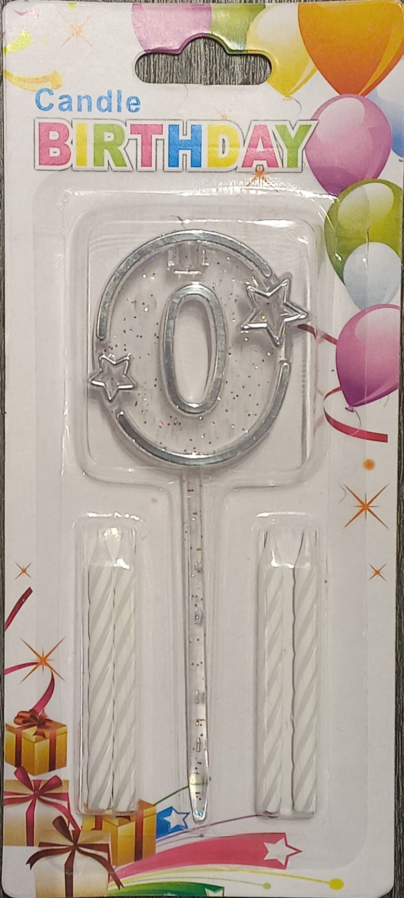 Silver Acrylic Candle 0 to 9 (ACR) - Preppy Kids (Grand Bazaar)