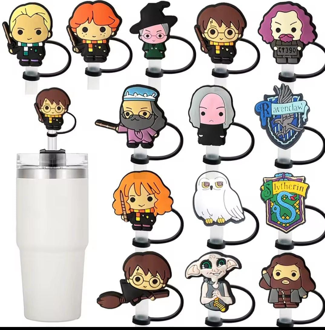 Harry Potter Straw Cover Caps Toppers for Tumbler - Preppy Kids (Grand Bazaar)