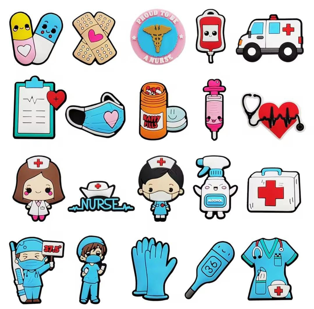 Nurse Croc Charm (1 pc) charms jibbitz - Preppy Kids (Grand Bazaar)