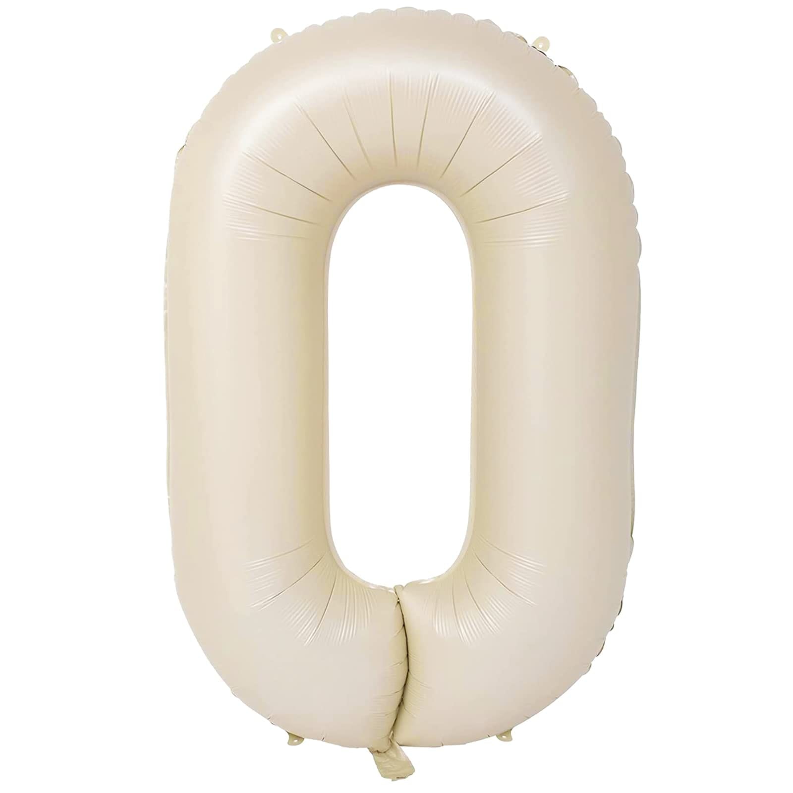40" Number Cream Foil Helium Balloons (40 inch).  1 to 9 - Preppy Kids (Grand Bazaar)