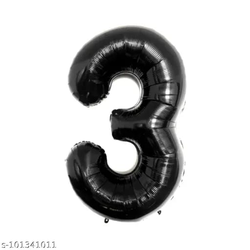 40" Number Black Foil Helium Balloons (40 inch).  1 to 9 - Preppy Kids (Grand Bazaar)