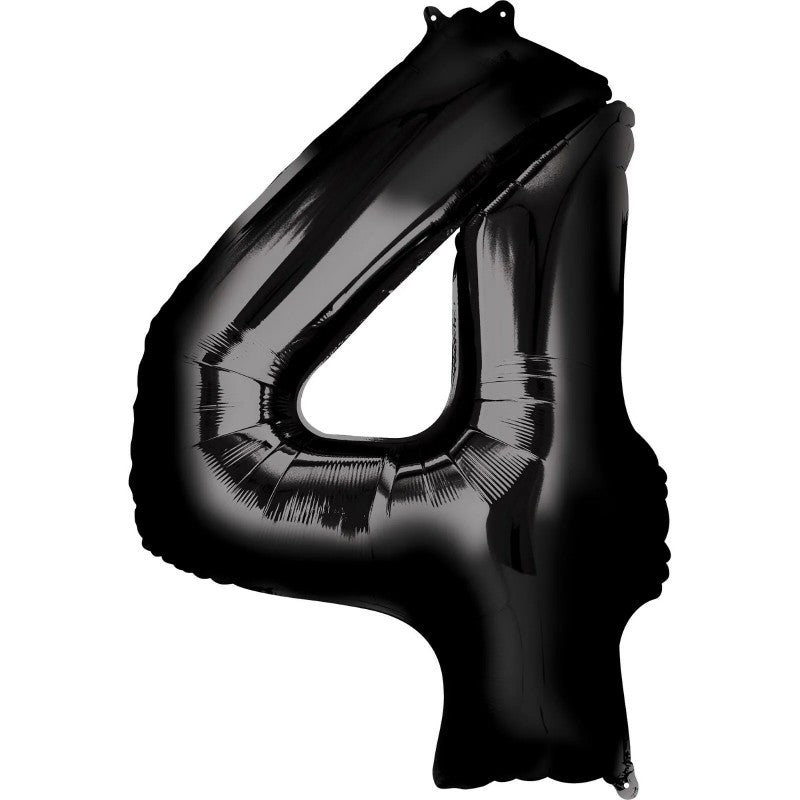 40" Number Black Foil Helium Balloons (40 inch).  1 to 9 - Preppy Kids (Grand Bazaar)