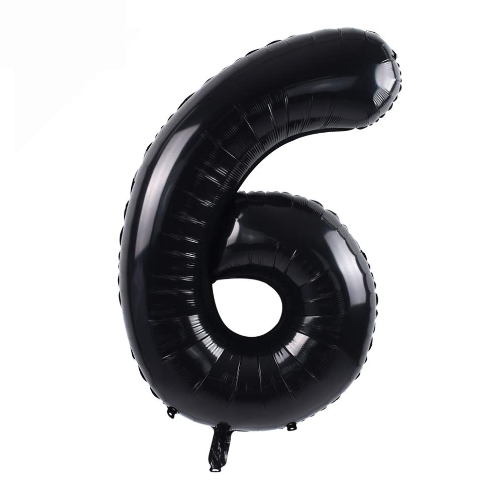 40" Number Black Foil Helium Balloons (40 inch).  1 to 9 - Preppy Kids (Grand Bazaar)
