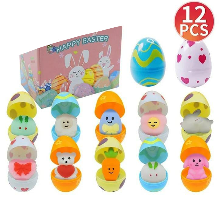 Easter Decorated Surprise Eggs (Box of 12) - Preppy Kids (Grand Bazaar)