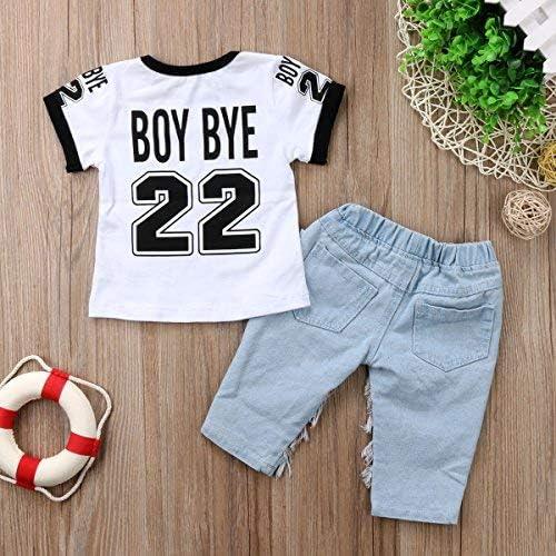 "Boy Bye" Baby Girl Jean 2PC Outfit - Preppy Kids Trinidad