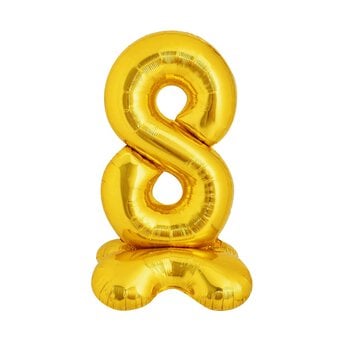 50 inch Pedestal Gold Number Foil Balloon