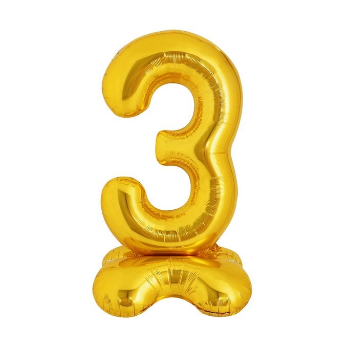 50 inch Pedestal Gold Number Foil Balloon