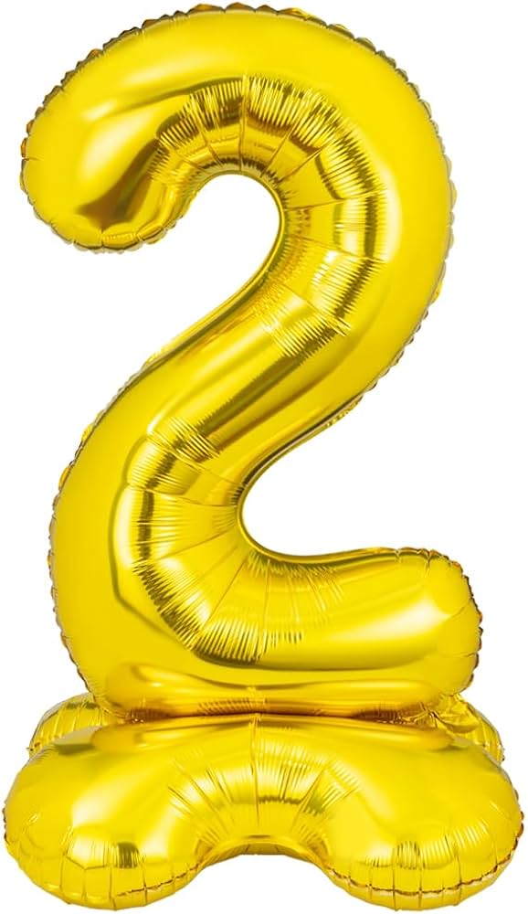 50 inch Pedestal Gold Number Foil Balloon