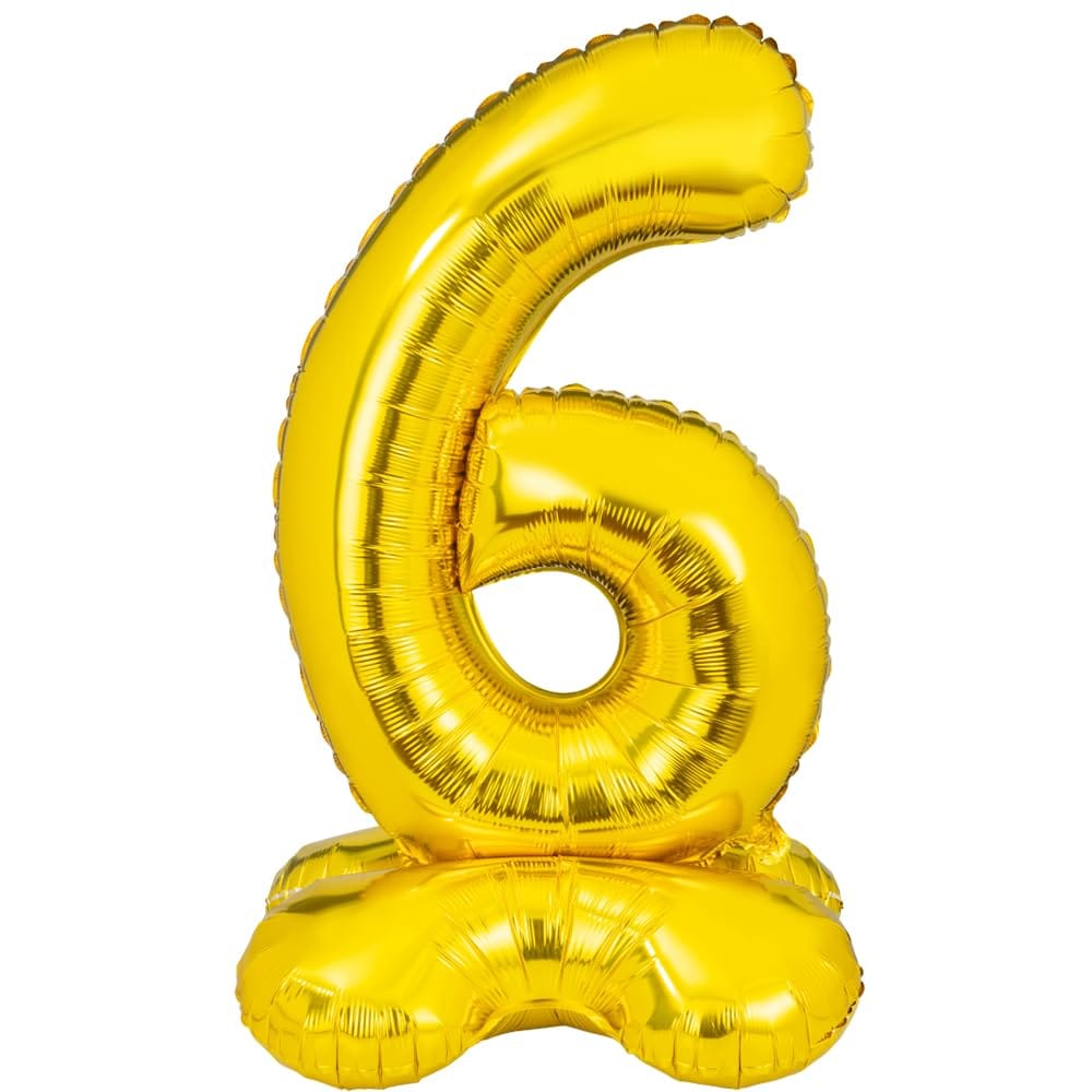 50 inch Pedestal Gold Number Foil Balloon
