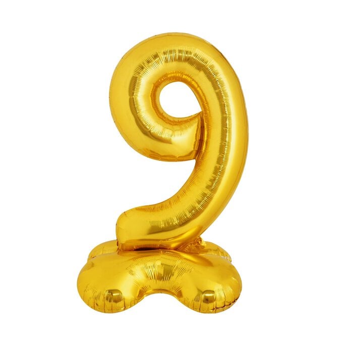 50 inch Pedestal Gold Number Foil Balloon