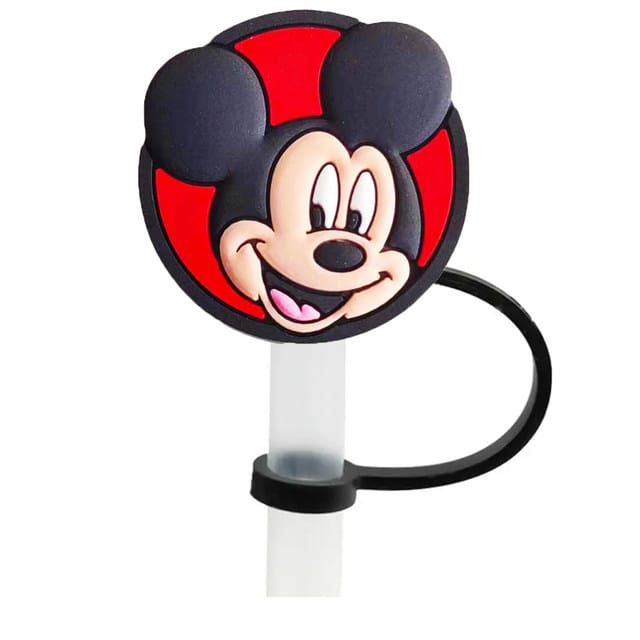 Mickey & Minnie Mouse Straw Cover Caps Toppers for Tumbler