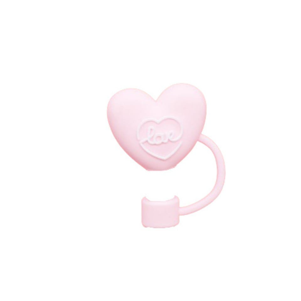 Cute Heart Love Straw Cover Caps Toppers for Tumbler