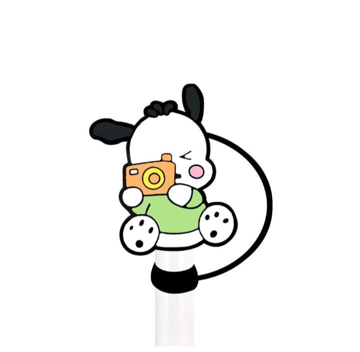 Sanrio Pochacco Straw Cover Caps Toppers for Tumbler