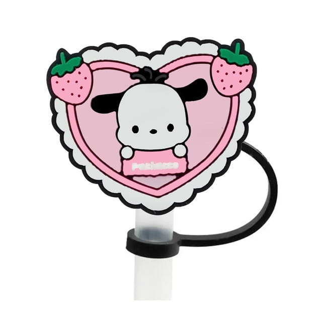 Sanrio Pochacco Straw Cover Caps Toppers for Tumbler