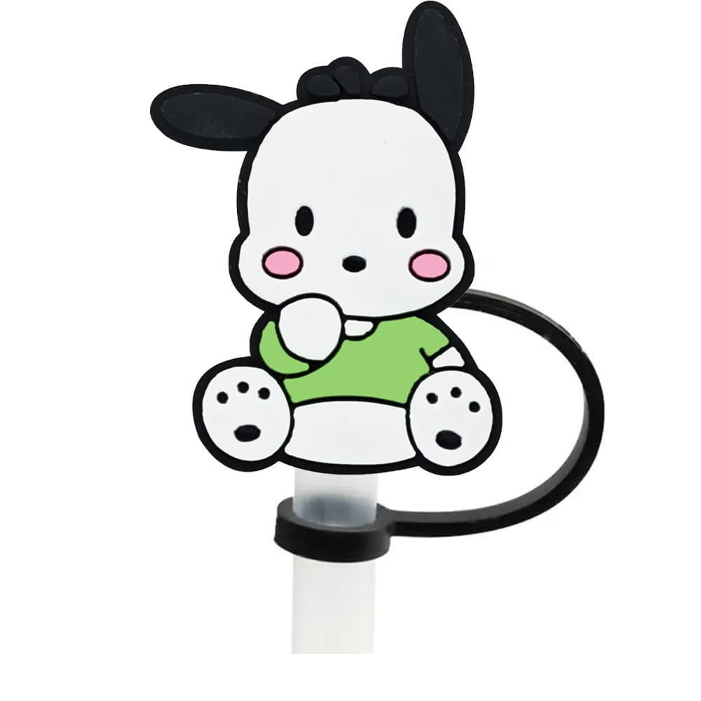 Sanrio Pochacco Straw Cover Caps Toppers for Tumbler