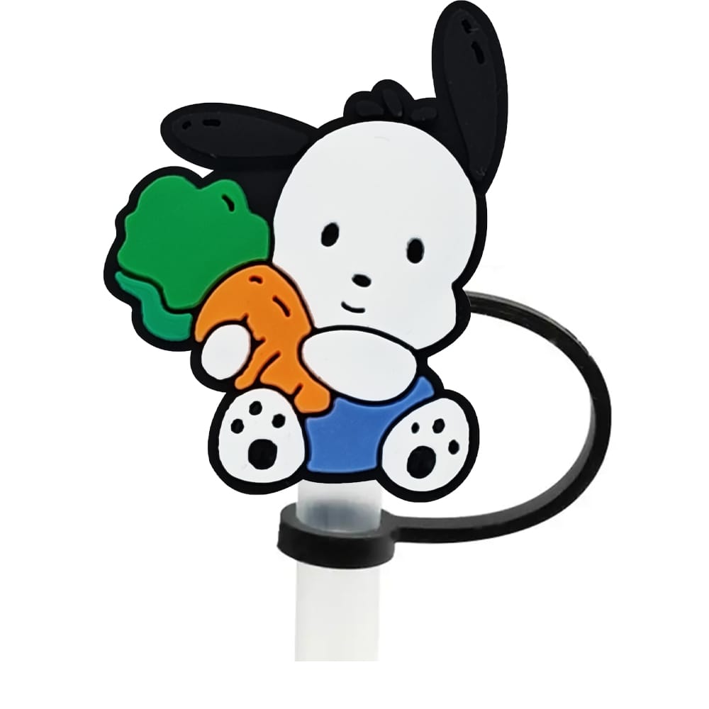 Sanrio Pochacco Straw Cover Caps Toppers for Tumbler