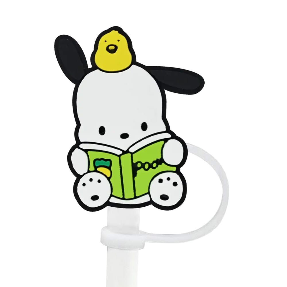 Sanrio Pochacco Straw Cover Caps Toppers for Tumbler