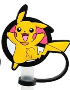P0kemon Characters Straw Cover Caps Toppers for Tumbler